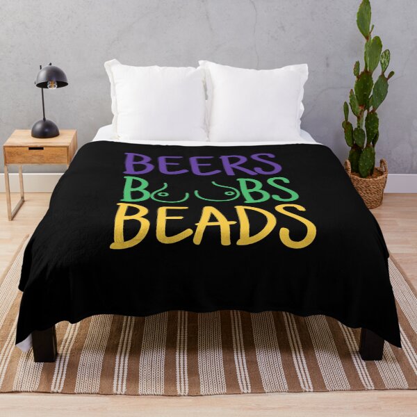 Item preview, Beers Boobs Beads | Funny Mardi Gras quotes designed and sold by HROC.