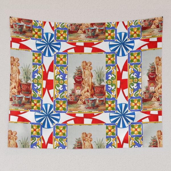 Item preview, Italian,Sicilian art,majolica,tiles,baroque art designed and sold by MariaMarinova.