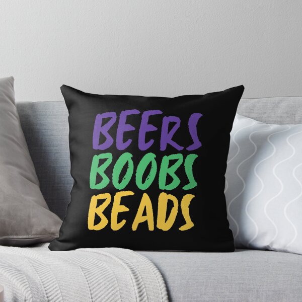 Item preview, Beers Boobs Beads | Funny Mardi Gras quotes designed and sold by HROC.