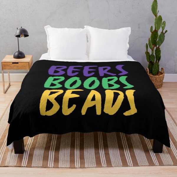 Item preview, Beers Boobs Beads | Funny Mardi Gras quotes designed and sold by HROC.