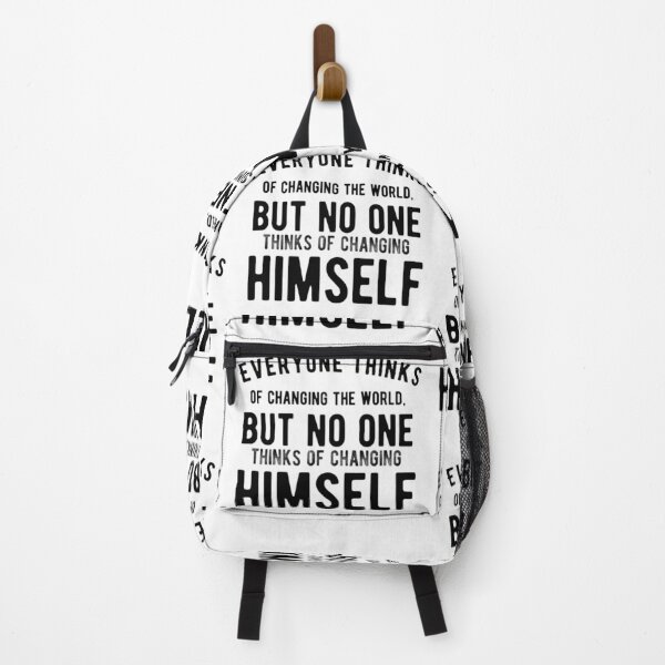 Item preview, Everyone thinks of changing the world, but no one thinks of changing himself - Motivational Words designed and sold by Delandor.