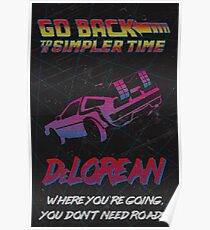 Retro Back to the Future Travel Poster Poster
