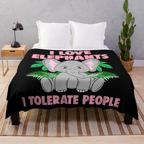Item preview, I Love Elephants I Tolerate People Funny Cute Elephant Lovers designed and sold by T-Junkie.