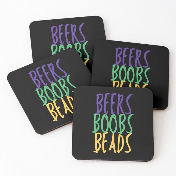 Item preview, Beers Boobs Beads | Funny Mardi Gras quotes designed and sold by HROC.