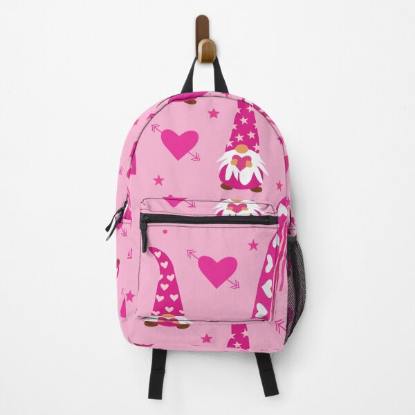 Item preview, Valentine pink boho rainbow with gnomes and hearts pattern designed and sold by Yasminepatterns .