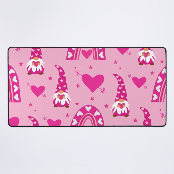 Item preview, Valentine pink boho rainbow with gnomes and hearts pattern designed and sold by Yasminepatterns .