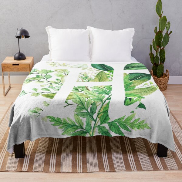Item preview, Botanical Monogram - Letter H Initial designed and sold by Naturalist Prints.