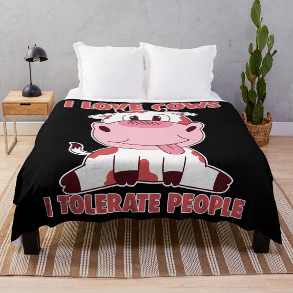 Item preview, I Love Cows I Tolerate People Funny Cute Cow Lovers designed and sold by T-Junkie.
