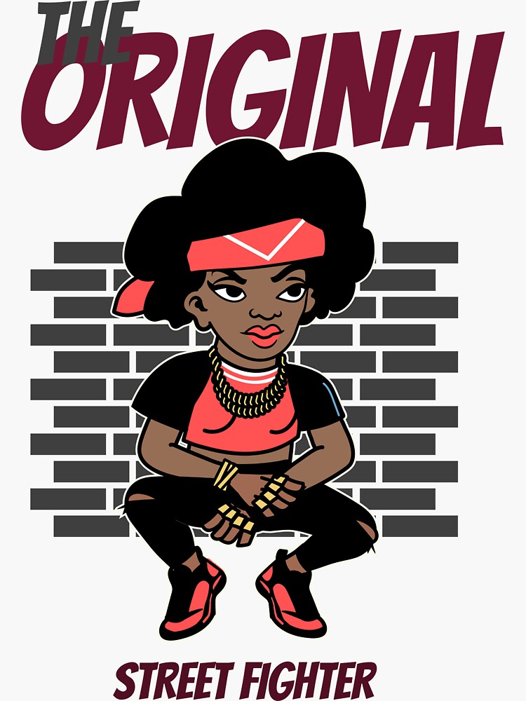 The Original Street fighter hip hop girls streetwear Sticker for Sale by  deluxis