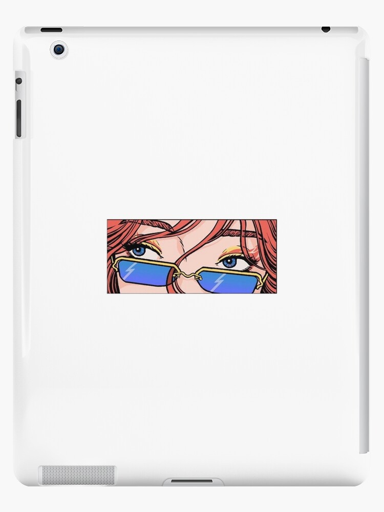 anime girl with scary eyes, t-shirt , phone cases | iPad Case & Skin