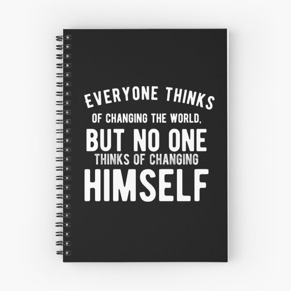 Item preview, Everyone thinks of changing the world, but no one thinks of changing himself - Motivational Quotes designed and sold by Delandor.