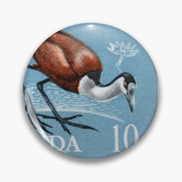 Item preview, Vintage 1965 stamp from Uganda featuring the native African Jacana designed and sold by CoreImaging.