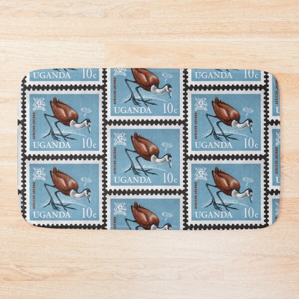 Item preview, Vintage 1965 stamp from Uganda featuring the native African Jacana designed and sold by CoreImaging.