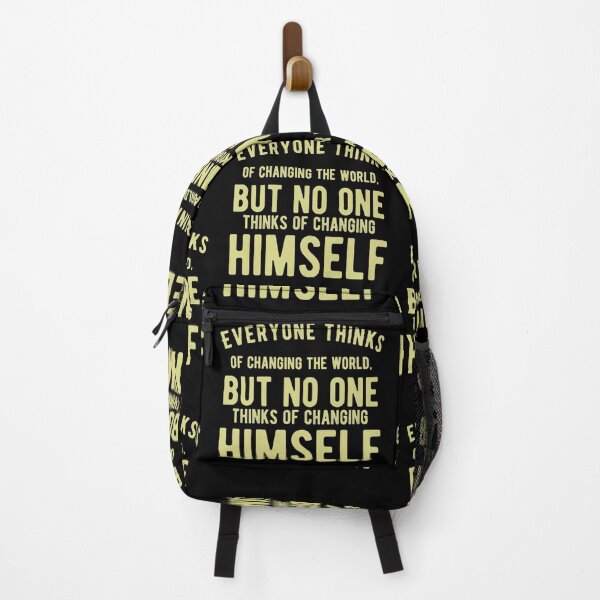 Item preview, Everyone thinks of changing the world, but no one thinks of changing himself - Motivational Sayings designed and sold by Delandor.