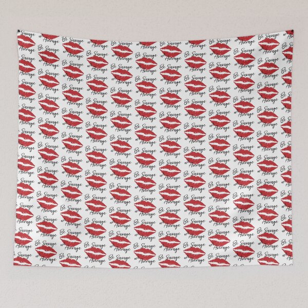 Item preview, Be Savage NOT Average! Red Lips White and Black Saying designed and sold by infinitygrafix.