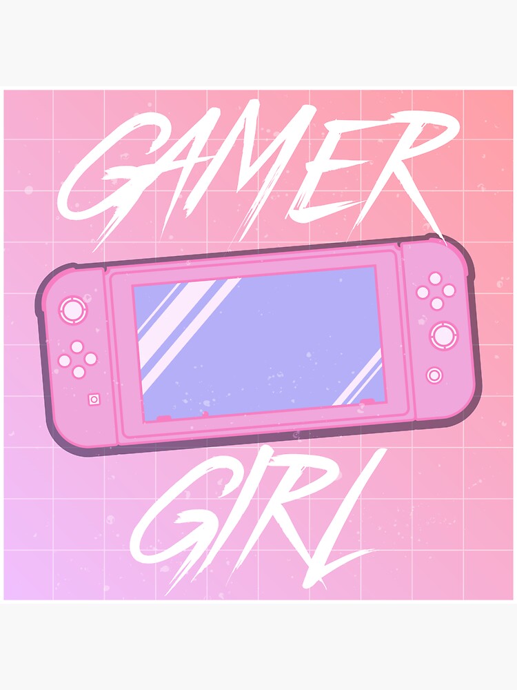 Can't Talk, Gaming - Cute Anime Girl Gamer Design - Gaming - Sticker