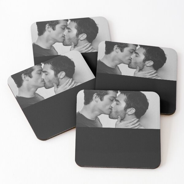 Item preview, Etiqueta engomada del beso de Sterek lobo adolescente Pegatina designed and sold by MelanieBielefel.