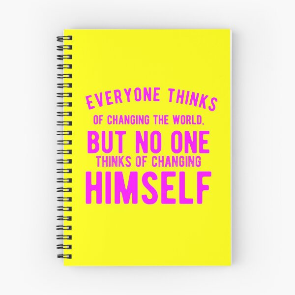 Item preview, Everyone thinks of changing the world, but no one thinks of changing himself - Inspirational Quotes designed and sold by Delandor.