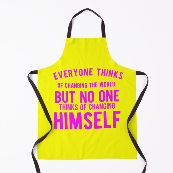 Item preview, Everyone thinks of changing the world, but no one thinks of changing himself - Inspirational Quotes designed and sold by Delandor.