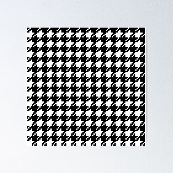 Item preview, Houndstooth abstract geometric pattern, black broken checks  designed and sold by iclipart.