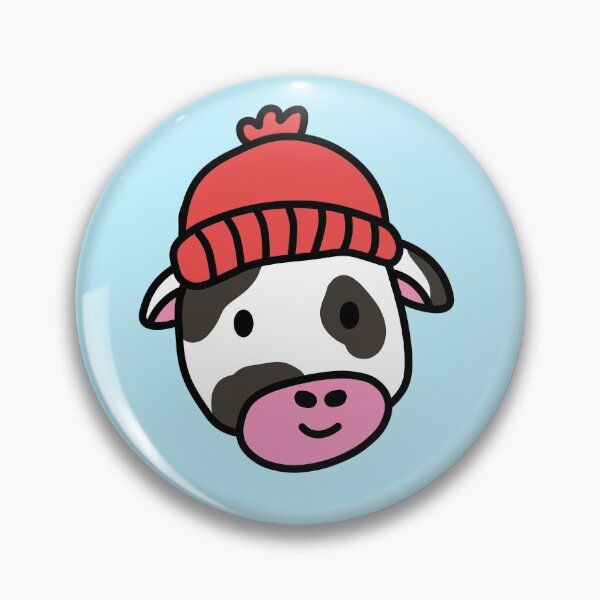 Item preview, Cute cartoon dairy cow wearing a wooly hat designed and sold by Captain-Jackson.