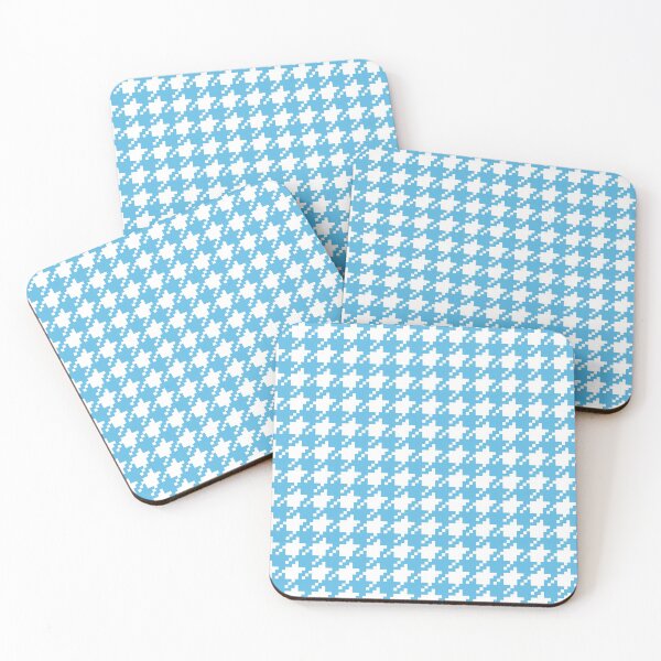 Item preview, Houndstooth abstract geometric pattern, blue broken checks  designed and sold by iclipart.