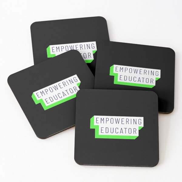 Item preview, Empowering Educator Lime Green Black Mininalist Teacher Museum Education designed and sold by InterpreTees.