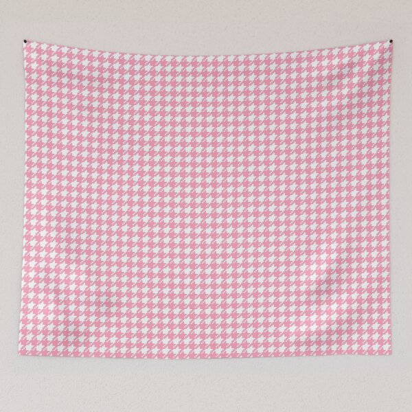 Item preview, Houndstooth abstract geometric pattern, pink broken checks  designed and sold by iclipart.