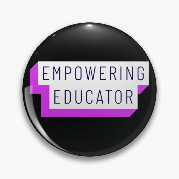 Item preview, Empowering Educator Pink Fuschia Purple Black Mininalist Teacher Museum Education designed and sold by InterpreTees.