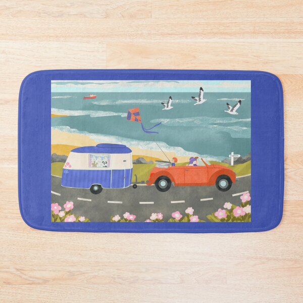 Item preview, Family Road Trip in a Vintage Car and  Caravan  designed and sold by NattyDesigns.