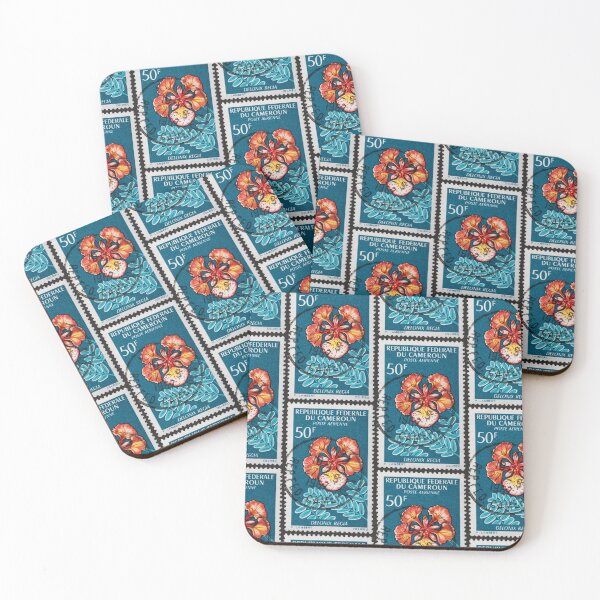 Item preview, Vintage 1966 stamp from Cameroon featuring a tropical Flower designed and sold by CoreImaging.