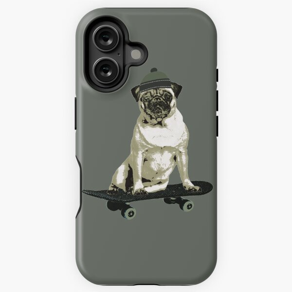 Vista previa del artículo con la obra «Perro patinador VIDA PUG», diseñado y vendido por artenvironments.