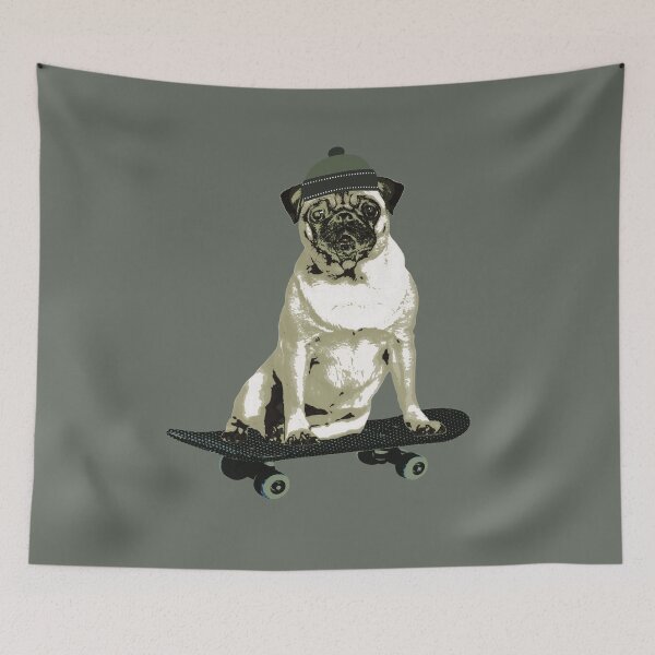 Item preview, PUG LIFE Skater Dog designed and sold by artenvironments.
