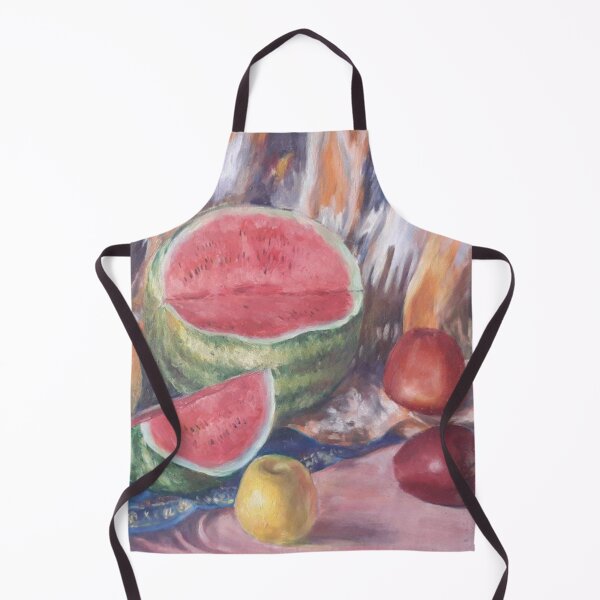Item preview, Still life painting - Central Asia patterns, watermelon, melon and apples. designed and sold by Umiska.