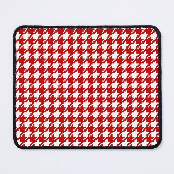 Item preview, Houndstooth abstract geometric pattern, red broken checks  designed and sold by iclipart.