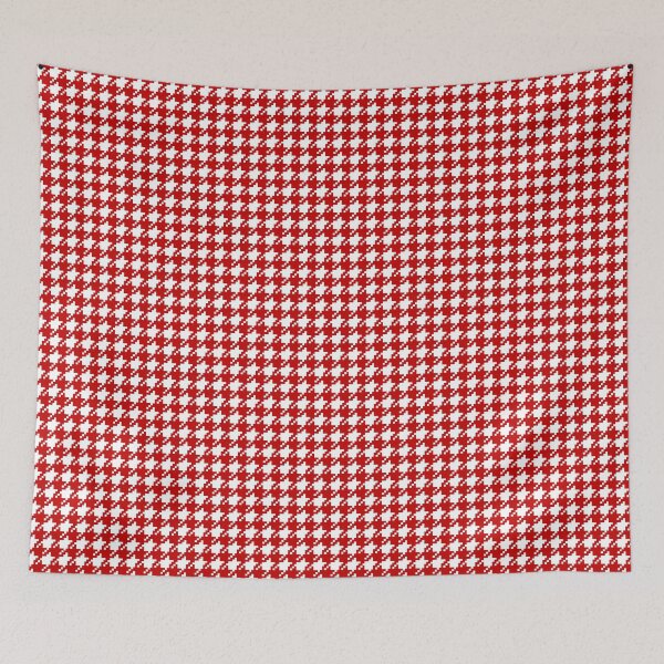 Item preview, Houndstooth abstract geometric pattern, red broken checks  designed and sold by iclipart.