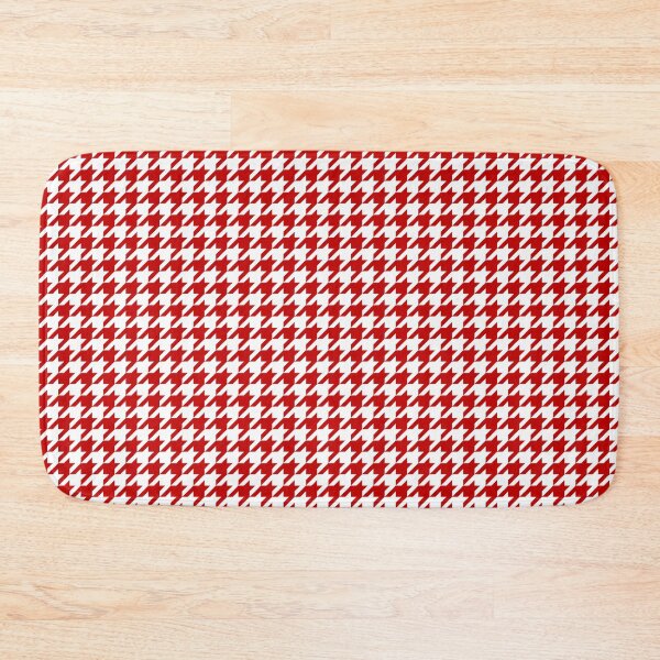 Item preview, Houndstooth abstract geometric pattern, red broken checks  designed and sold by iclipart.