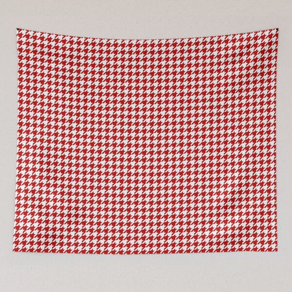 Item preview, Houndstooth abstract geometric pattern, red broken checks  designed and sold by iclipart.