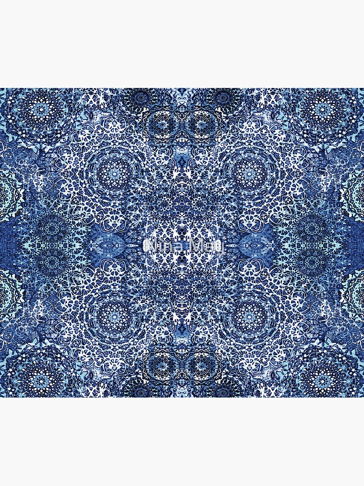 Thumbnail 3 of 3, Sticker, Denim Mandala Medallions designed and sold by ninabmay.