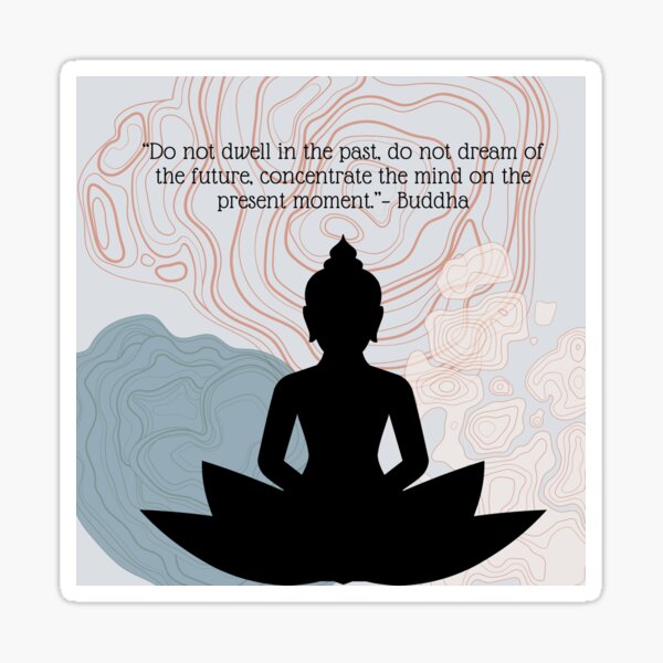 Item preview, Concentrate the mind on the present moment. – Buddha quote designed and sold by ZvekiVintage.