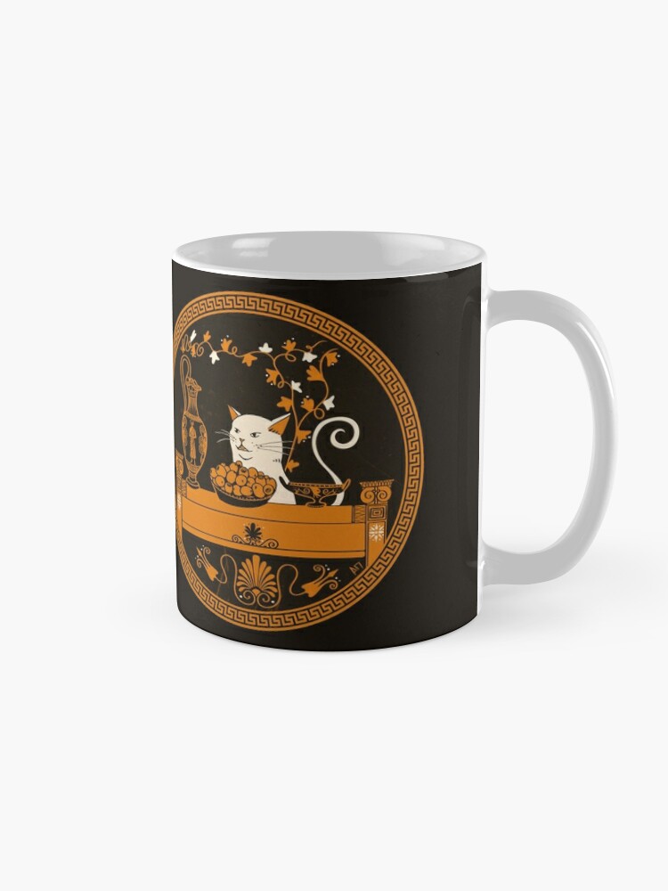 Thumbnail 5 of 6, Coffee Mug, Ancient Greek Vase Cat Meme designed and sold by AlexanderPetela.