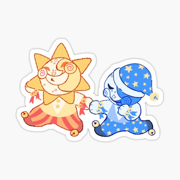 Sun & Moon Animatronics Sticker for Sale by MtnDew3301