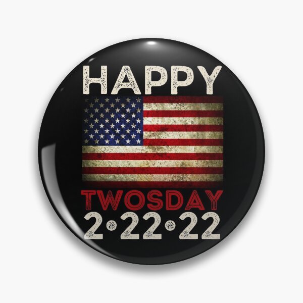Item preview, TWOSDAY- Happy Twos Day, Tuesday February 22, 2022 American Flag  designed and sold by Designs By YL.