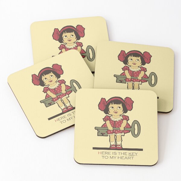 Item preview, The key to my heart, love, retro vintage cute toddler designed and sold by aapshop.