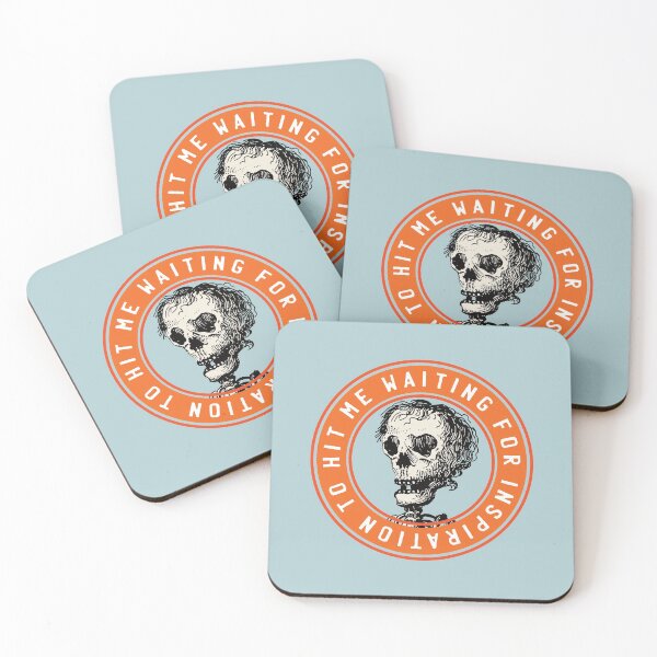 Item preview, Me waiting for inspiration to hit me - skull meme designed and sold by knappidesign.