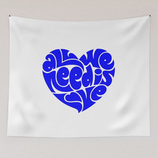 Item preview, all we need is love, motivational statement quote designed and sold by TrueType.