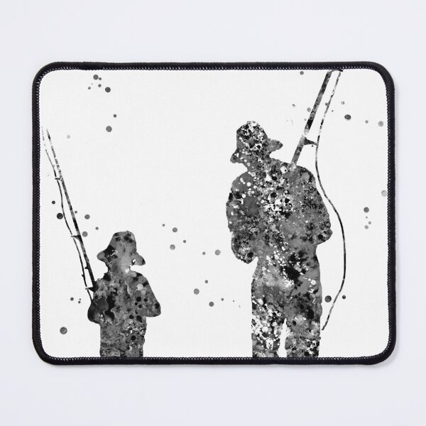 Item preview, Father with sons fishing designed and sold by Rosaliartbook.