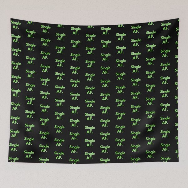 Item preview, Single AF Green Text Sarcastic Valentine's Day Design For Single Person designed and sold by LGbubble.