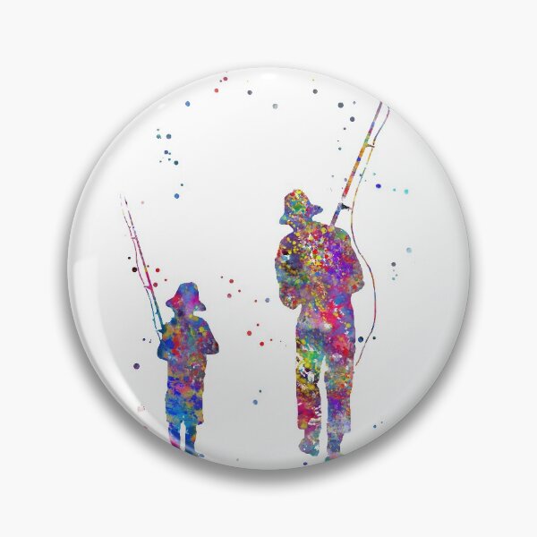 Item preview, Father with sons fishing designed and sold by Rosaliartbook.