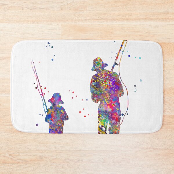 Item preview, Father with sons fishing designed and sold by Rosaliartbook.